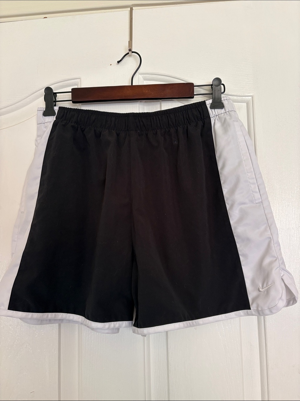 Nike Black and White Split-Panel Sport Shorts